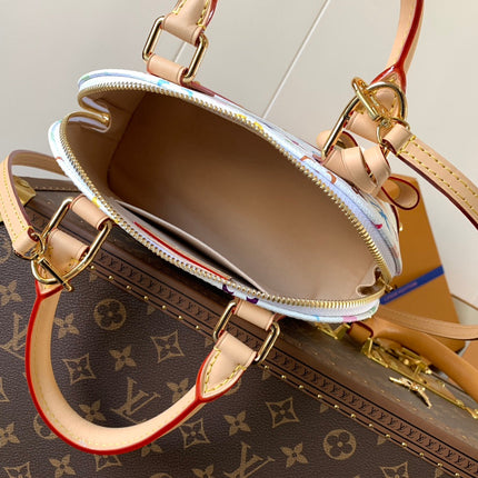 LV 26S ALMA BB BAG 23 IN WHITE MONOGRAM CANVAS