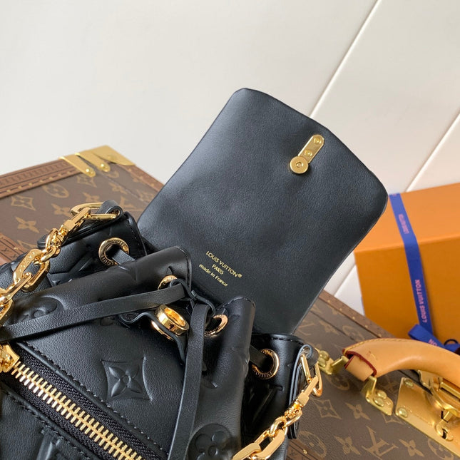 LV COUSSIN BACKPACK CRAFTED FROM 20 IN BLACK MONOGRAM CALFSKIN
