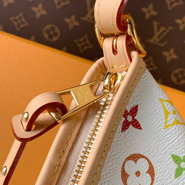 LV 26S CARRYALL EAST WEST BAG 36 IN WHITE CANVAS FABRIC