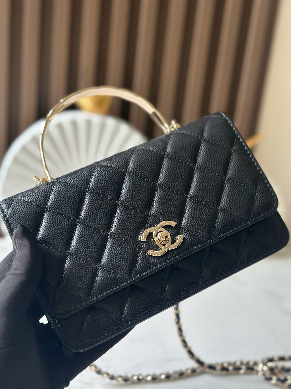 CHANEL 25S FLAP BAG 19 IN BLACK CALFSKIN SILVER HARDWARE