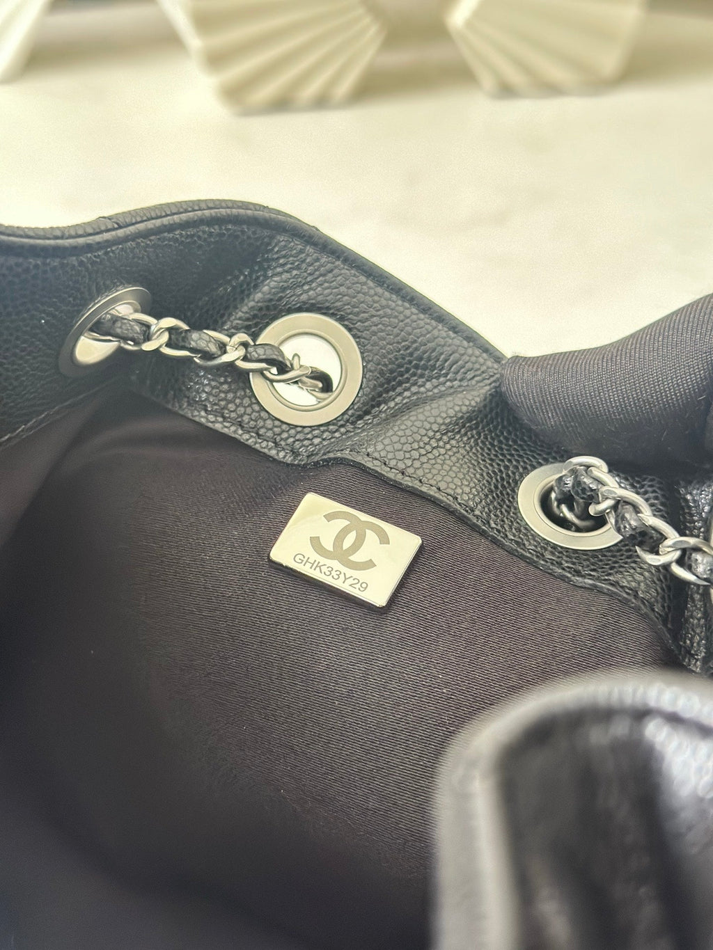 CHANEL 25S HOBO BAG 22 IN BLACK CAVIAR CALFSKIN SILVER HARDWARE