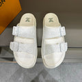 LV DAD SANDAL WHITE EMBOSSED CALFSKIN