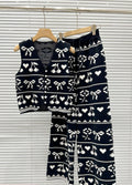 TOP AND STRAIGHT-LEG PANTS SET 25232