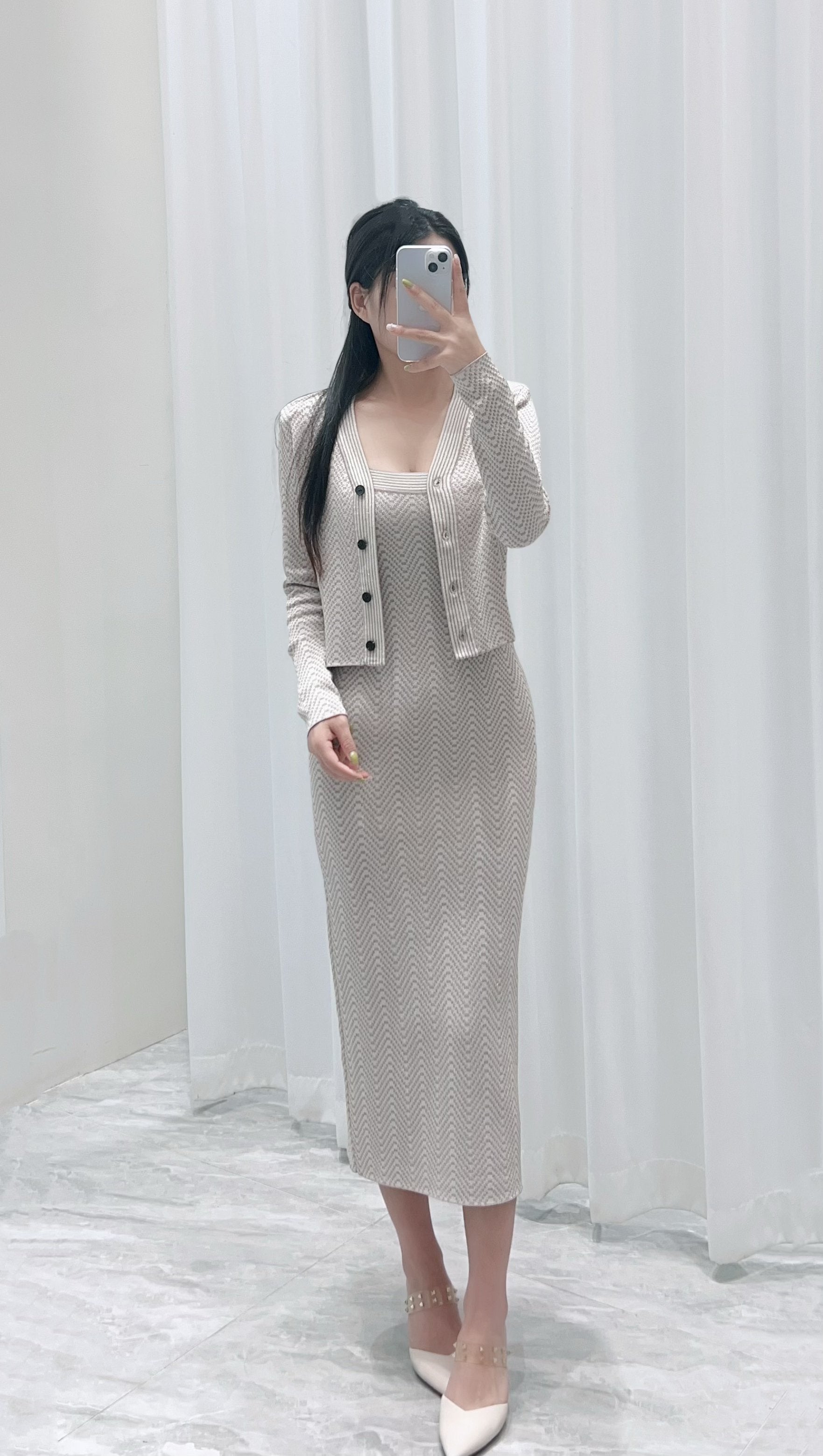 KNIT TOP AND STRAP DRESS SET 25250 STYLE 1