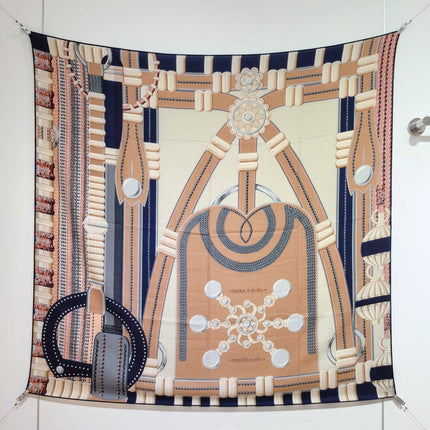 HERMES SCARF 140 IN SILK 134455