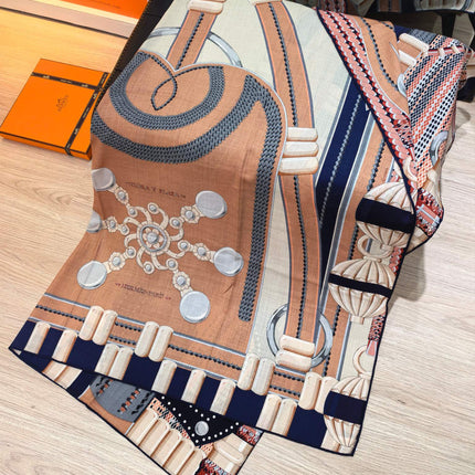 HERMES SCARF 140 IN SILK 134455