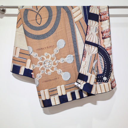 HERMES SCARF 140 IN SILK 134455