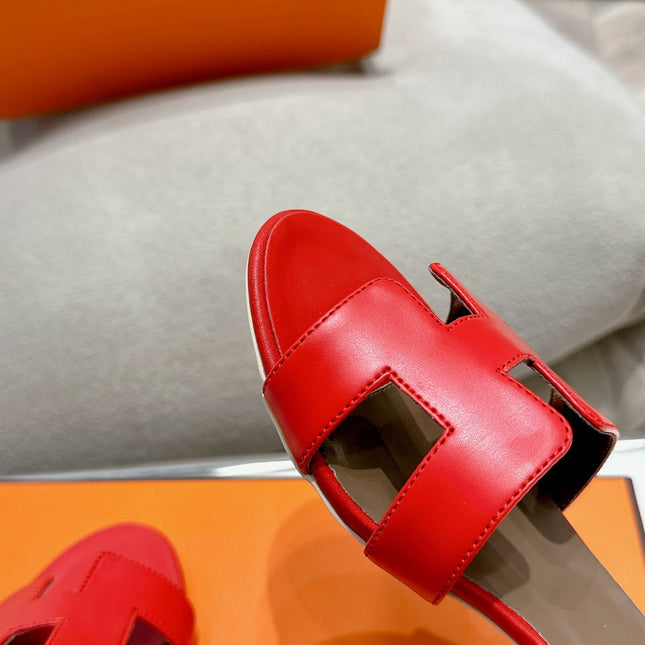 0ASIS SANDAL CRIMSON CALFSKIN CLASSIC