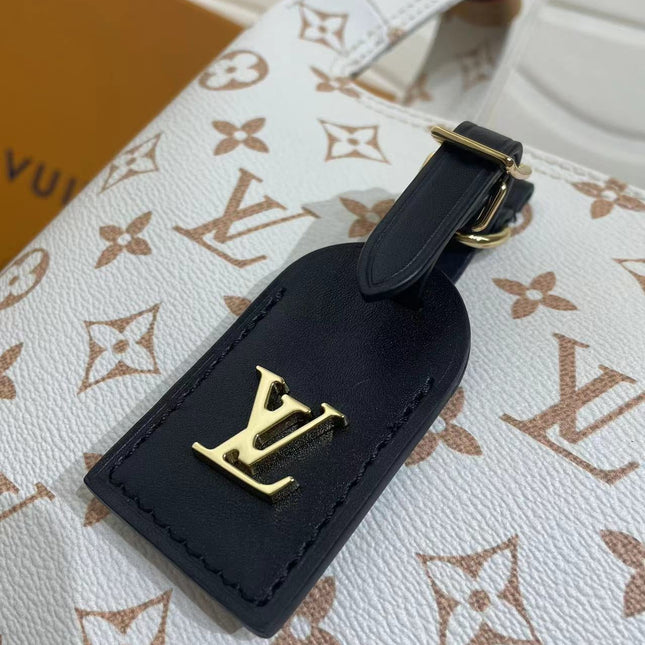 LV ATLANTIS BB 17 IN WHITE MONOGRAM COATED CANVAS