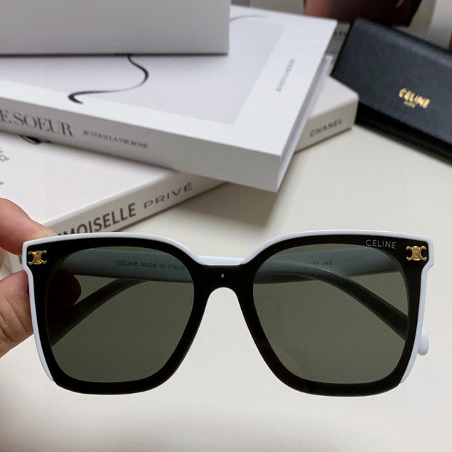 TRIOMPHE SUNGLASSES 552775 IN WHITE ACETATE TEXT LOGO