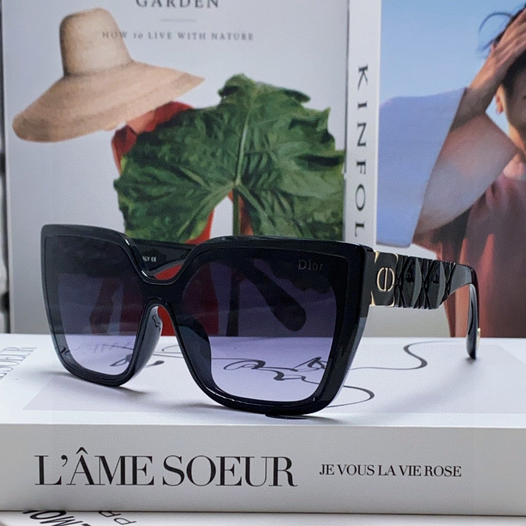 LADY 95.22 S2F SUNGLASS 571586 IN BLACK ACETATE GREY SMOKE