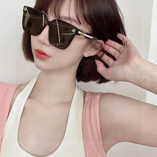 EMBOSSED LOGO BUTTERFLY FRAME SUNGLASSES 576876 IN ACETATE