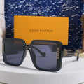 SQUARE SUNGLASSES 571657 IN BLACK ACETATE