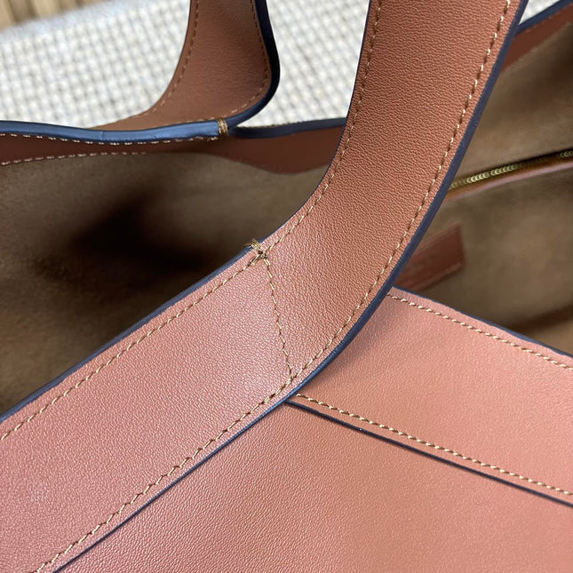 Y TOTE BAG 39 IN TAWNY BROWN CALFSKIN