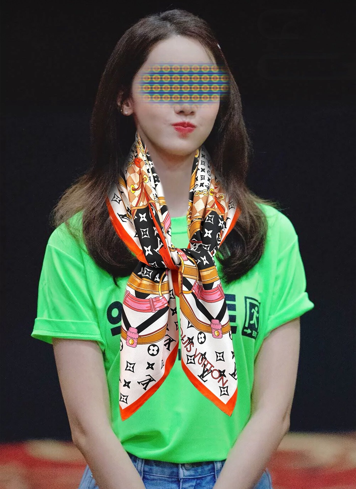 LV SCARF 90 CM IN SILK 729071