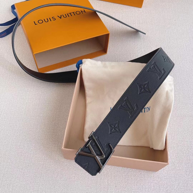 LV 25S BELT 40 MM IN BLACK CALFSKIN 593217