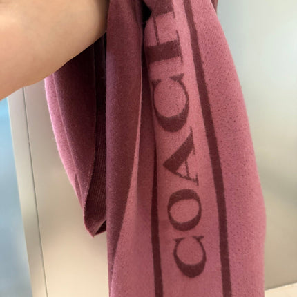SCARF 200 CM IN SANGRIA RED MIX ROUGE PINK WOOL AND CASHMERE 411536