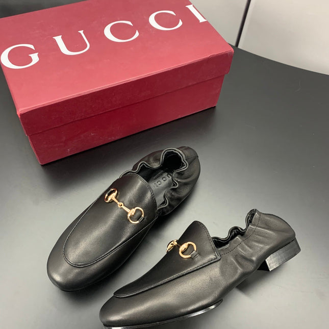 GUCCI 26S LOAFERS IN BLACK CALFSKIN
