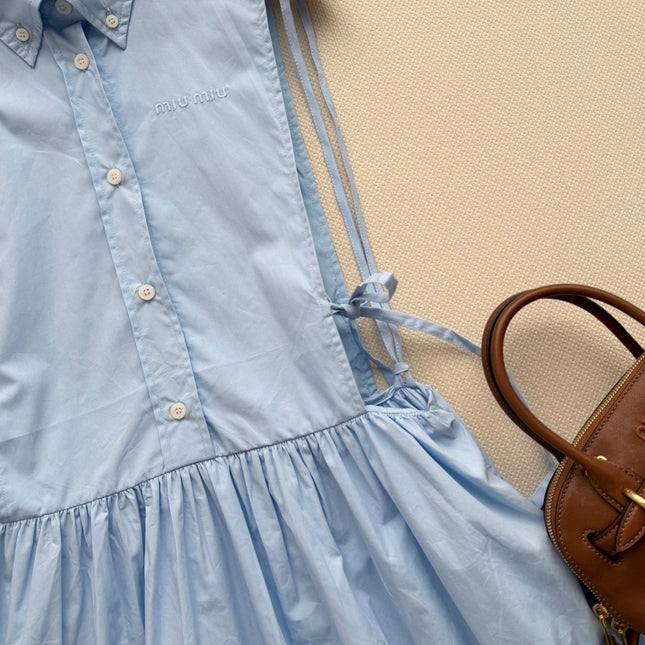 MIUMIU 26S SLEEVELESS SHIRT DRESS 1231