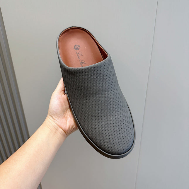 LP TOMORI SABOT MULES ANCHOR MESH CALFSKIN