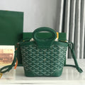 GOYA 26S BELUGA MINI BAG 23MM IN DEEP TEAL GREEN GOYARDINE CANVAS AND CALFSKIN