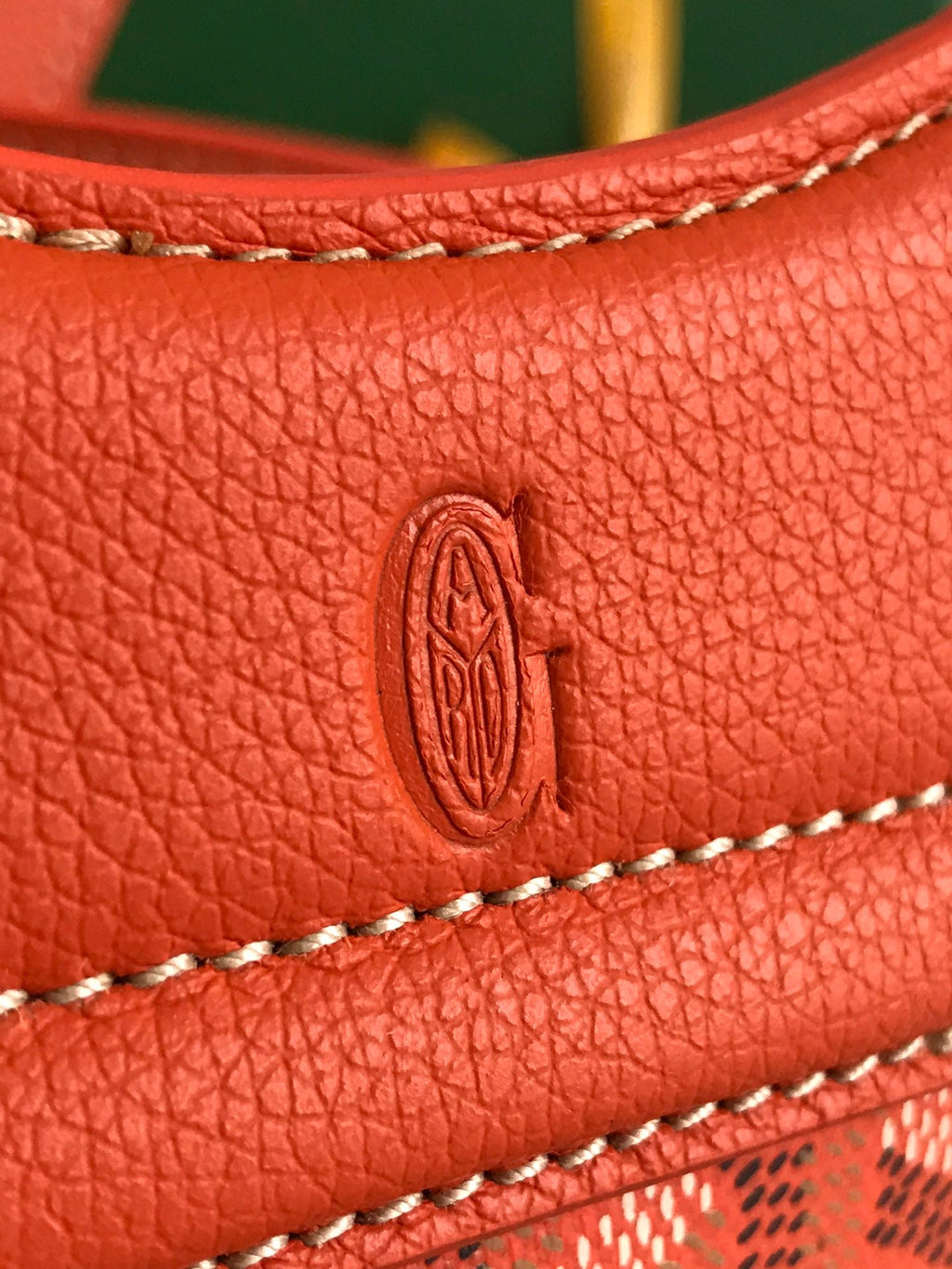 GOYA 26S BELUGA MINI BAG 23MM IN RED ORANGE GOYARDINE CANVAS AND CALFSKIN