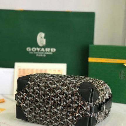 GOYA 26S BOEING 25MM IN BLACK GOYARDINE CANVAS AND CALFSKIN