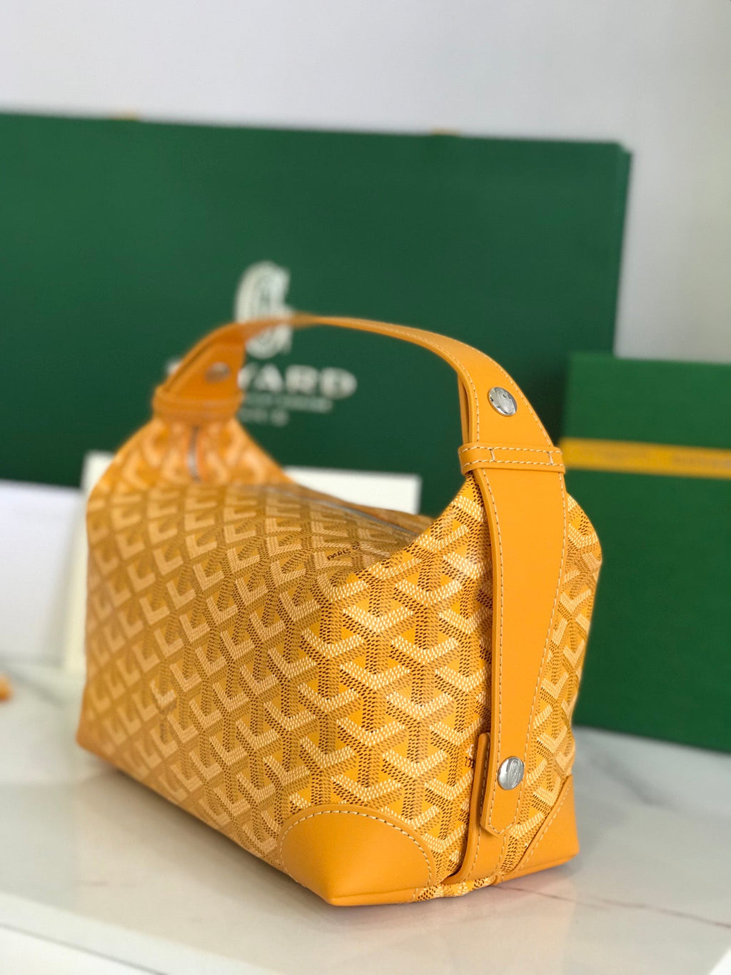 GOYA 26S BOEING 25MM IN HONEY YELLOW GOYARDINE CANVAS AND CALFSKIN