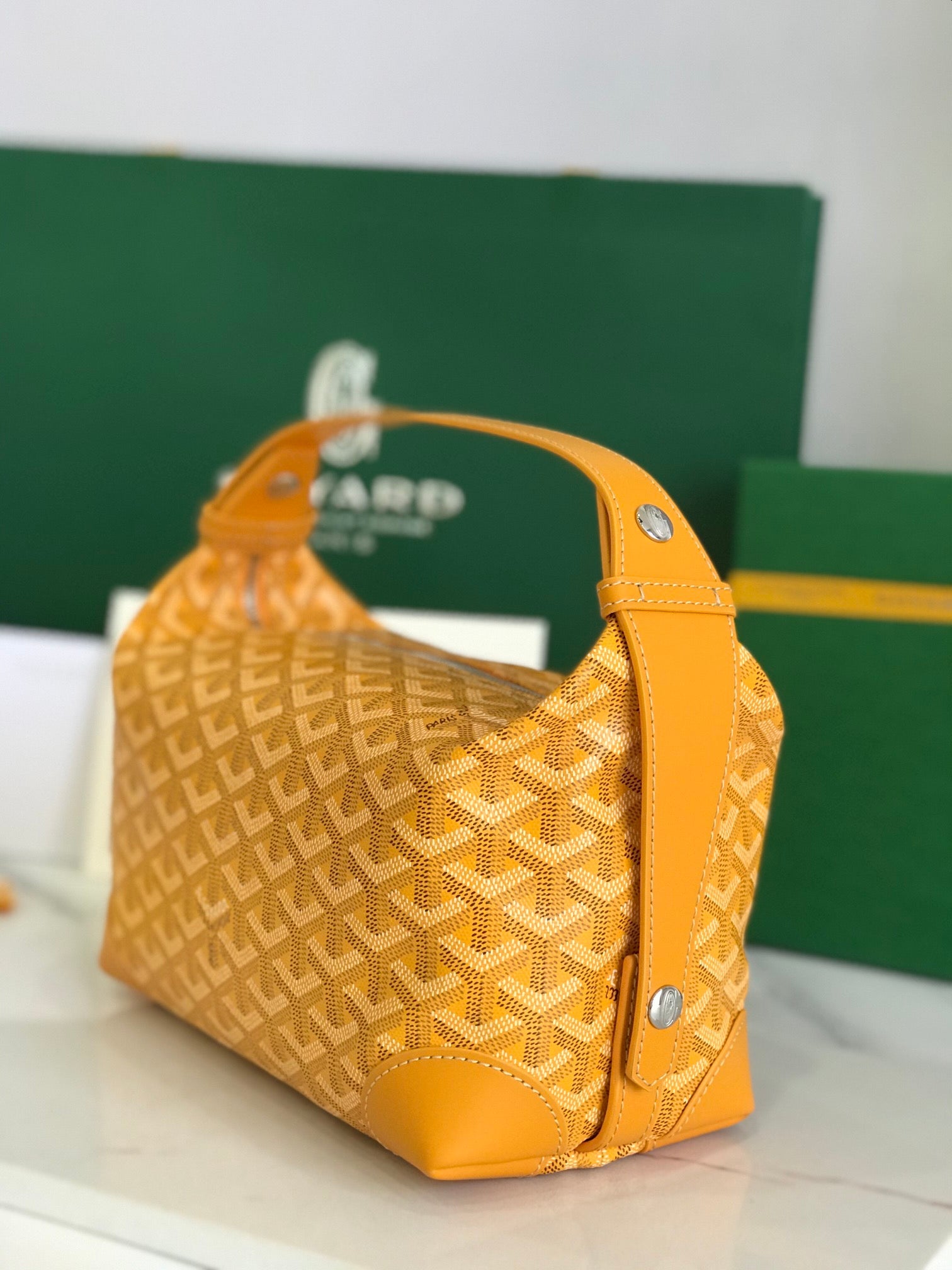 GOYA 26S BOEING 25MM IN HONEY YELLOW GOYARDINE CANVAS AND CALFSKIN