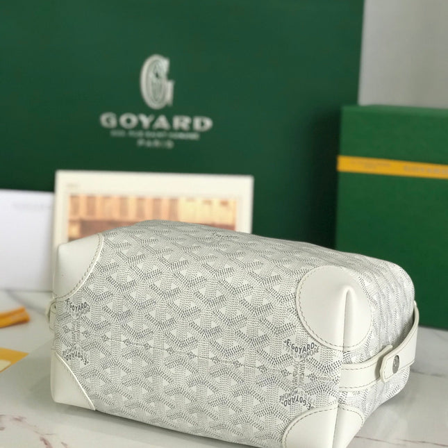 GOYA 26S BOEING 25MM IN CREAM WHITE GOYARDINE CANVAS AND CALFSKIN
