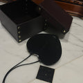 LE COEUR BAG 21 IN BLACK SUEDE