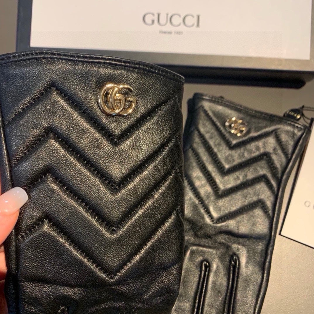 TOUCHSCREEN GLOVES IN BLACK LAMBSKIN AND FABRIC LINING 463861