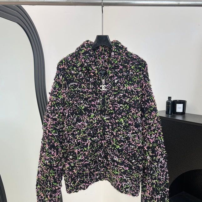 CHANEL 26S PRINTED KNIT JACKET 955