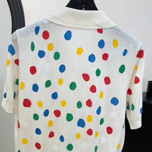 LV 26S SHORT-SLEEVED KNIT POLO SHIRT STYLE 195