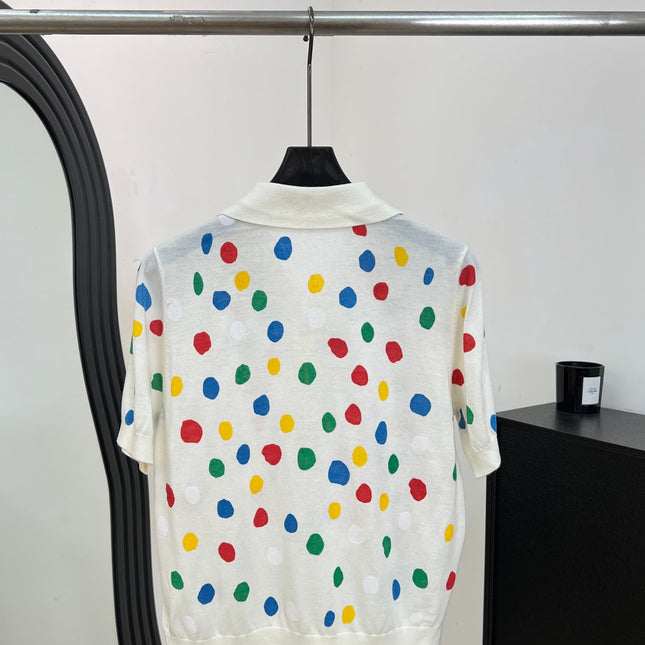 LV 26S SHORT-SLEEVED KNIT POLO SHIRT STYLE 195