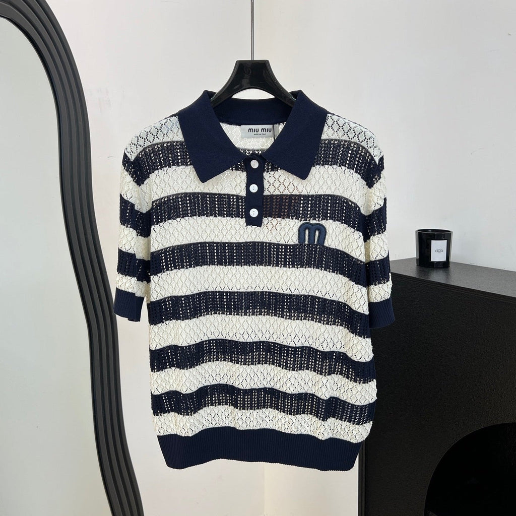 MIUMIU 26S KNIT POLO SHIRT 1195