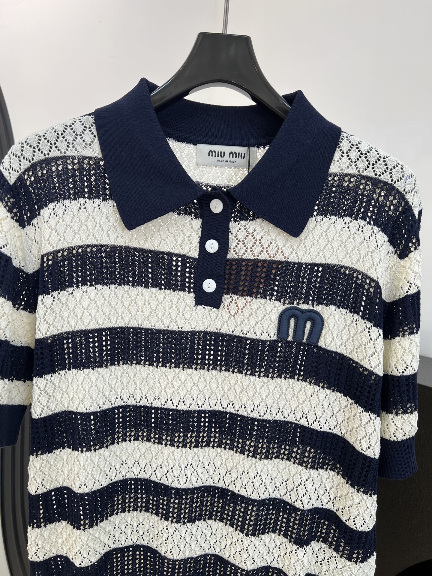 MIUMIU 26S KNIT POLO SHIRT 1195