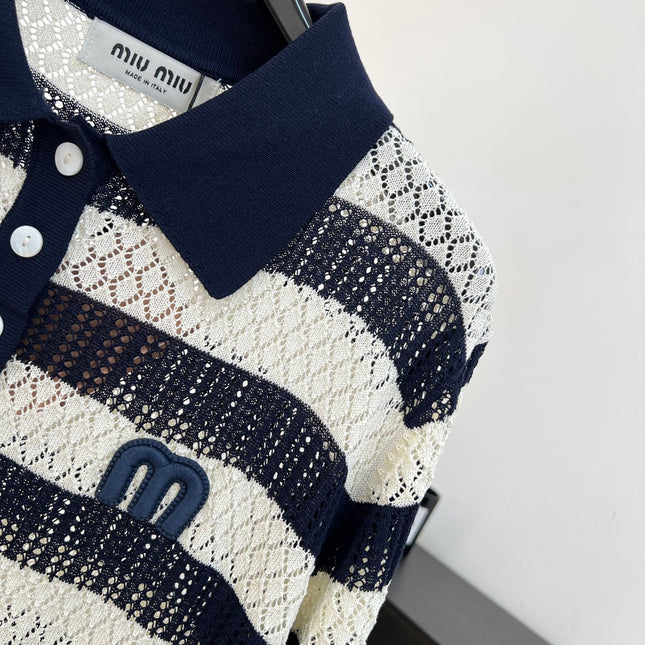 MIUMIU 26S KNIT POLO SHIRT 1195