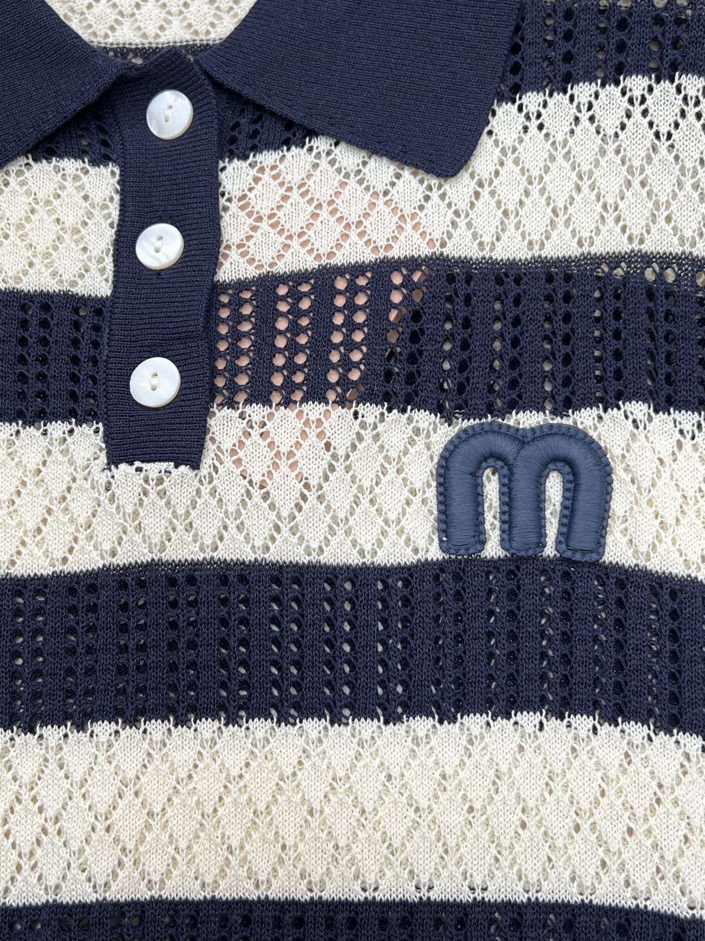 MIUMIU 26S KNIT POLO SHIRT 1195