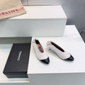 CHANEL 26S COLOR-BLOCK HIGH HEELS 45 MM IN WHITE LAMBSKIN