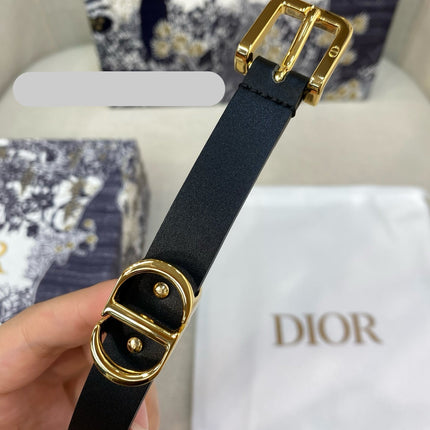 DIOR 25S BELT 15 MM IN BLACK CALFSKIN 559726