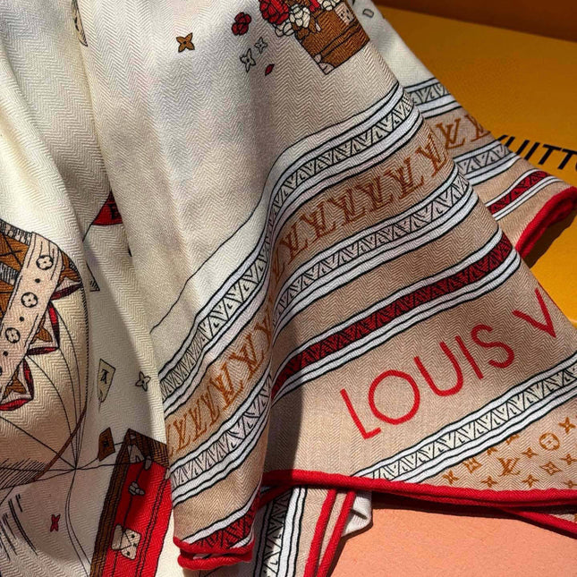 LV SCARF 140 CM IN SILK 730621