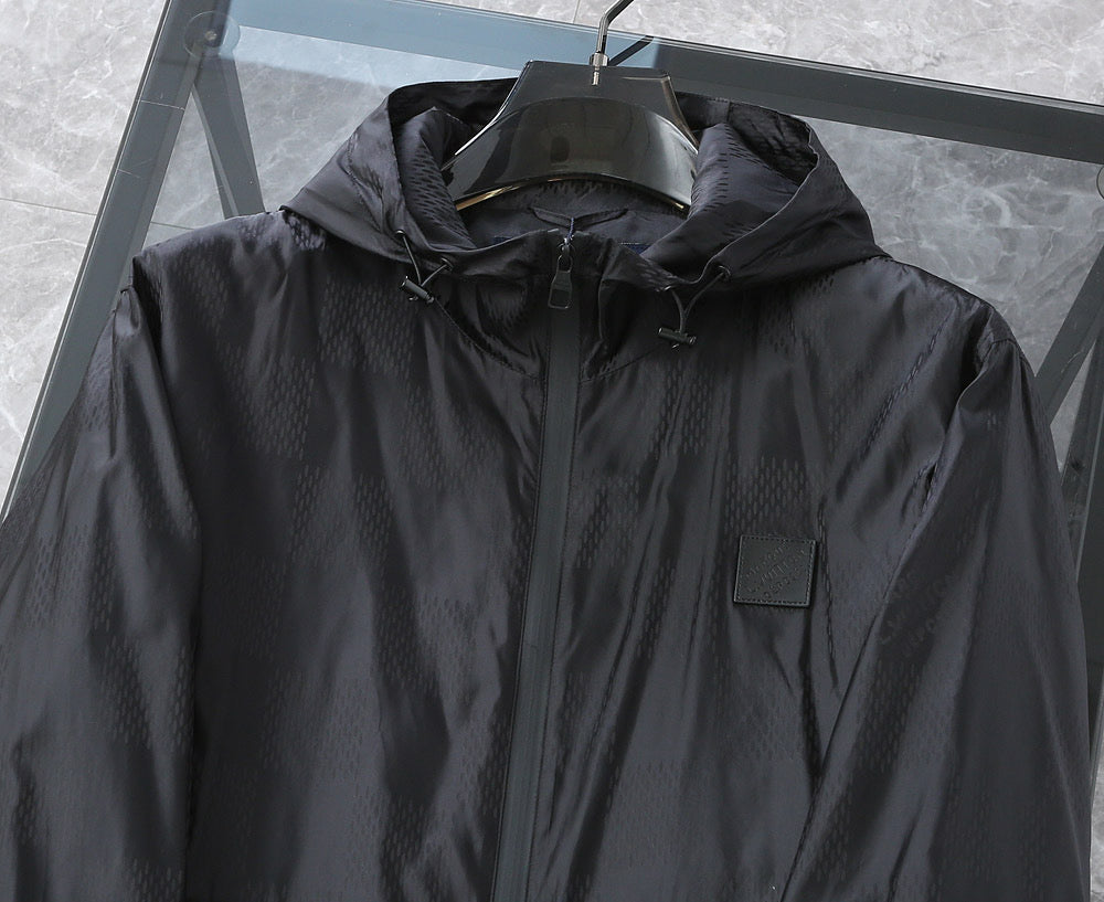 LV BLACK DAMIER WINDBREAKER JACKET 239097