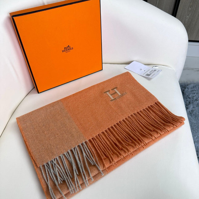 SCARF 190 CM IN TIGER ORANGE CASHMERE 364767
