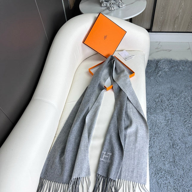 SCARF 190 CM IN DOVE GRAY CASHMERE