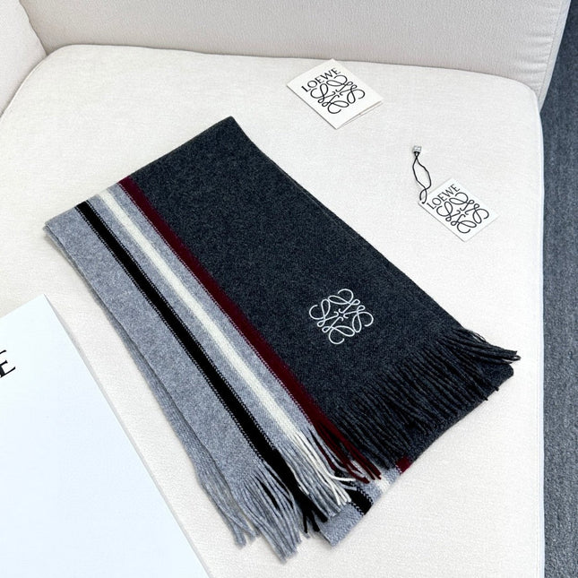 SCARF 180 CM IN DARK GRAY CASHMERE 410156
