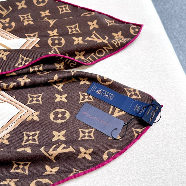 LV SCARF 140 CM IN SILK 721536