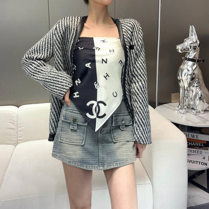 CHANEL 25S SCARF 90 IN SILK 720005