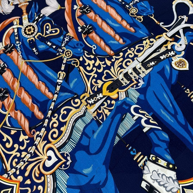 HERMES 26S PRINTED SQUARE SCARF 135 IN CASHMERE AND SILK 309425
