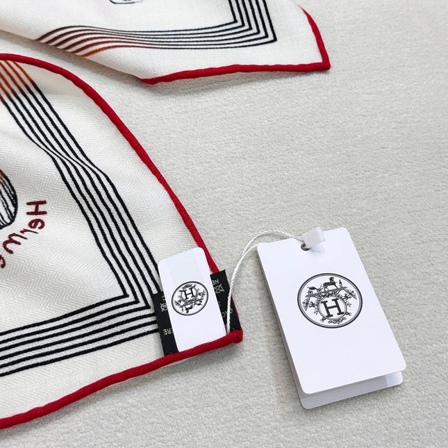 HERMES 25S SCARF 135 IN CASHMERE SILK 854592